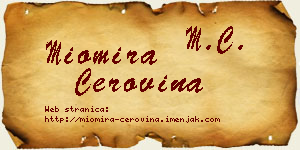 Miomira Cerovina vizit kartica